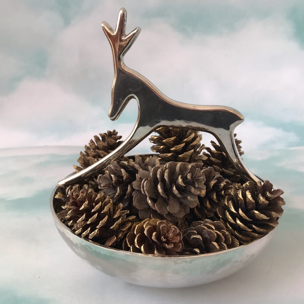 Sheridan Silverplate Reindeer Christmas Bowl